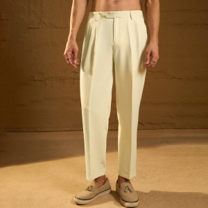 Men Double Pleated Korean Baggy Fit Trouser